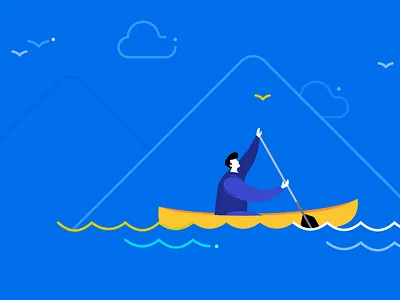 Boating branding concept design event banner flat illustration og image sketch vector