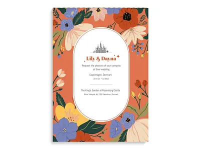 Wedding invitation copenhagen denmark flowers invitation procreate wedding wedding invitations