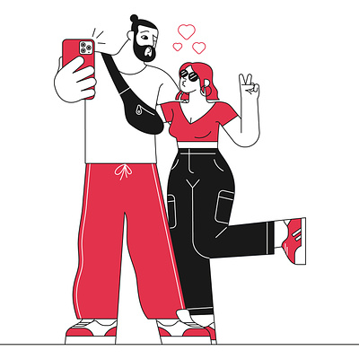 Selfie character design food and drink graphic design illustration