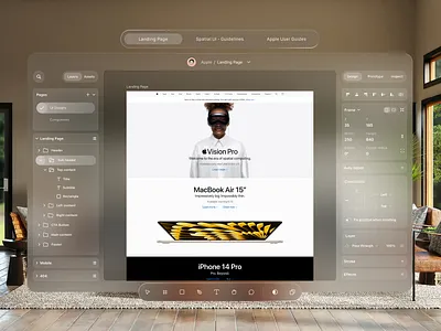 Figma - VisionOS Concept ai apple apple vision pro ar concept design figma mockup ui ux vision vision pro visionos web design