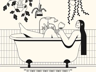 Bath character design food and drink graphic design illustration