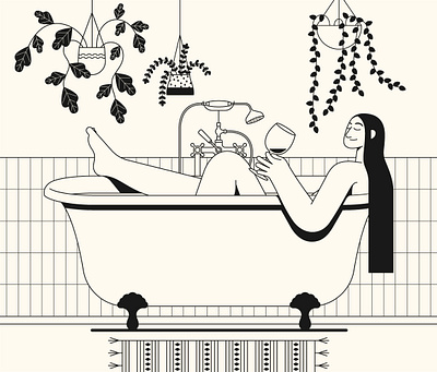 Bath character design food and drink graphic design illustration