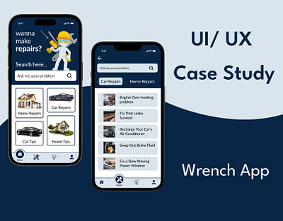 Wrench App Case Study app design case study figma figma design responsive ui design uiux uiux design user interface ux design web design website design