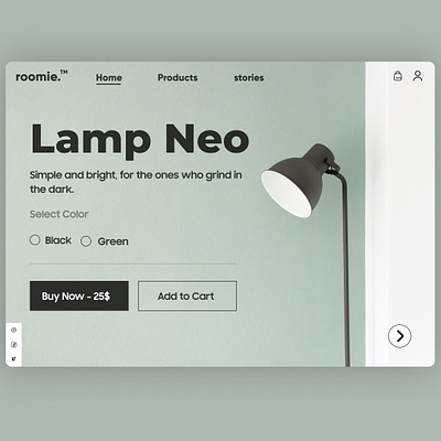 Lamp Product page design 3d animation branding graphic design logo motion graphics ui