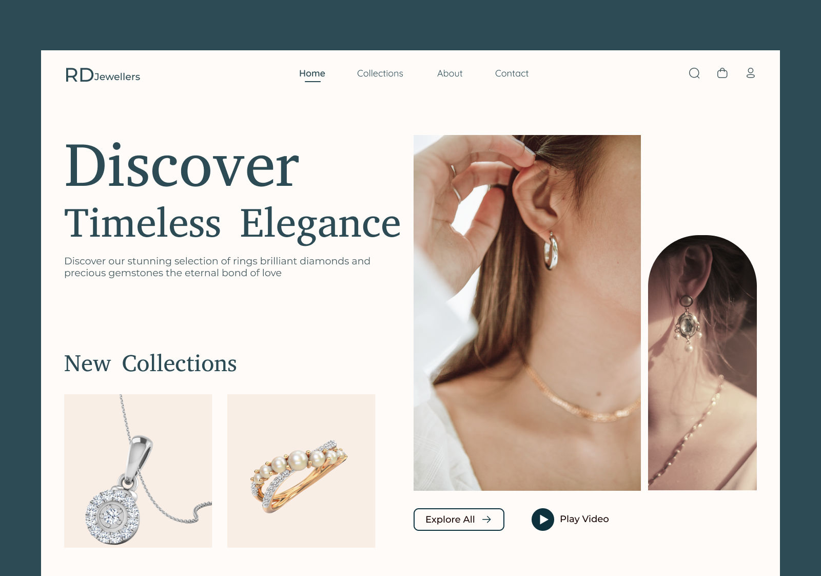 Jewellery Landing Page Design by Radhika Amethiya on Dribbble
