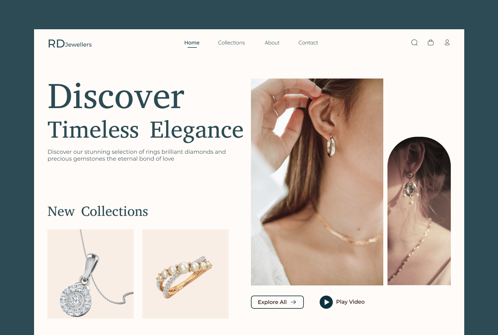 Jewellery Landing Page Design by Radhika Amethiya on Dribbble