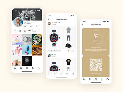 Luxury Closet App app ui fashion luxury mobile shopping ui design ux design