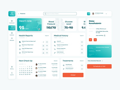 MedBro - the medical clinic dashboard cleardesign dashbord design designer ui uiux ux web