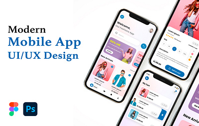 Modern Mobile App Design app design figma graphic design ui ui design ux ux design