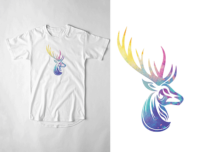 Colorful Deer branding christmas deer design design fishing graphic design hunting illustration logo typography ui