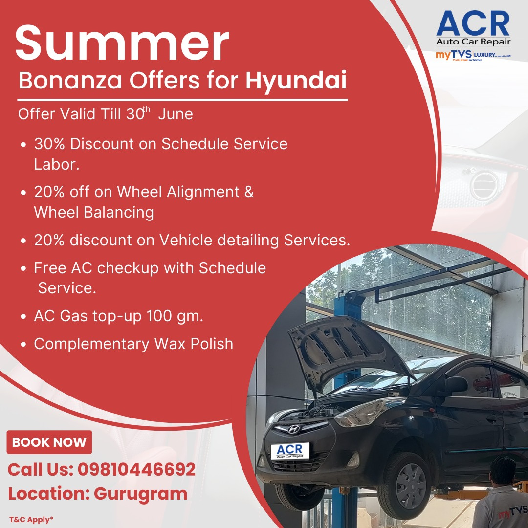 Summer Bonanza offer for Hyundai car service by Rohit on Dribbble
