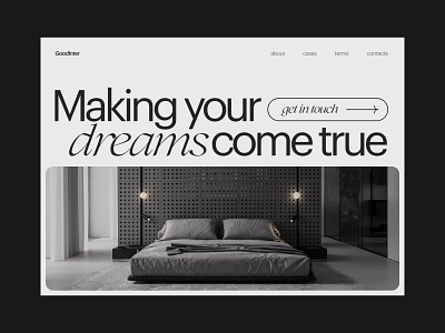 Designing interiors clear design desktop header minimal page ui web webpage