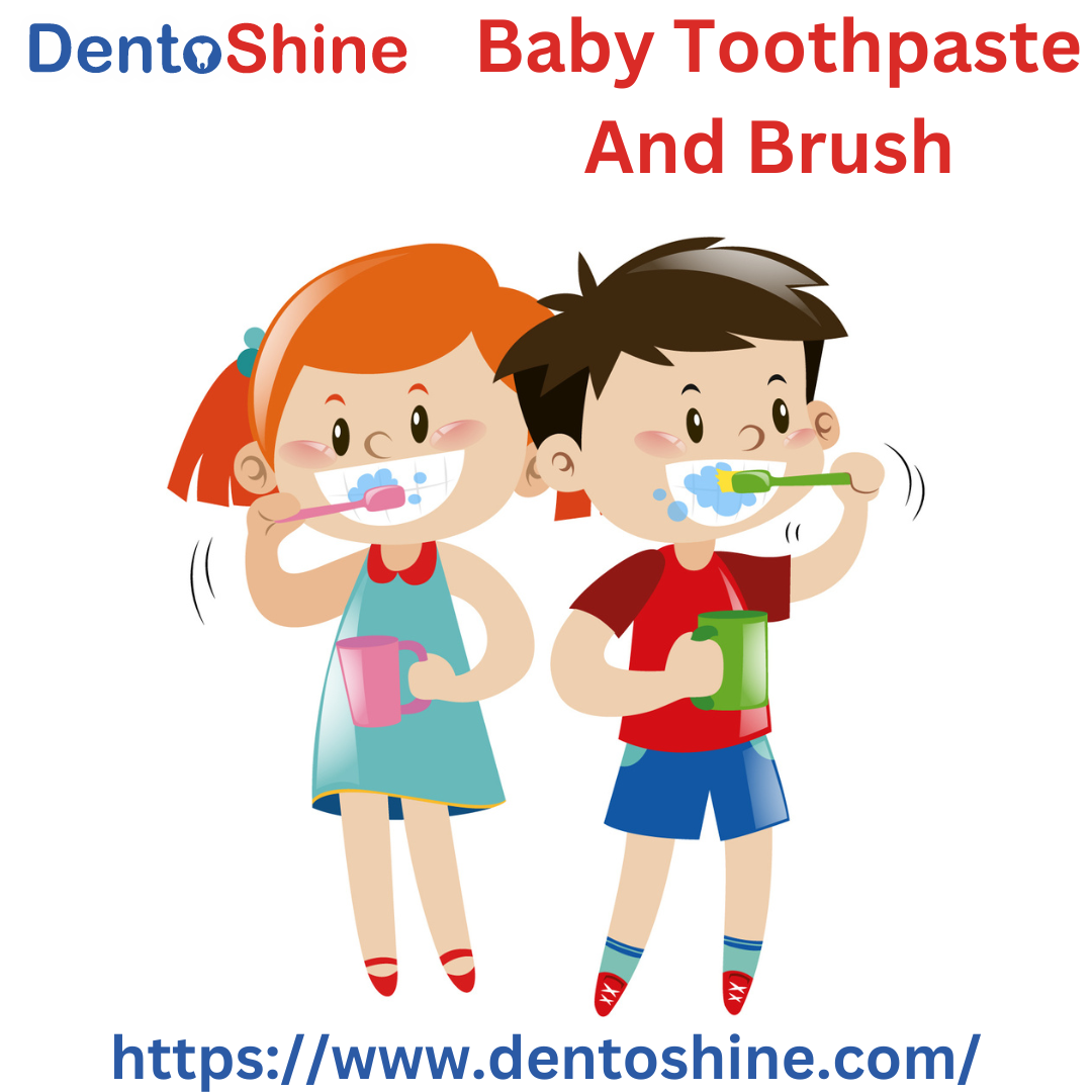 Baby Toothpaste And Brush Dento Shine by Dento Shine on Dribbble