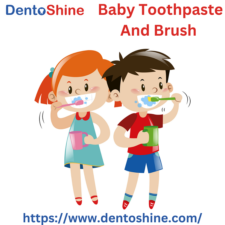 Baby Toothpaste And Brush Dento Shine by Dento Shine on Dribbble