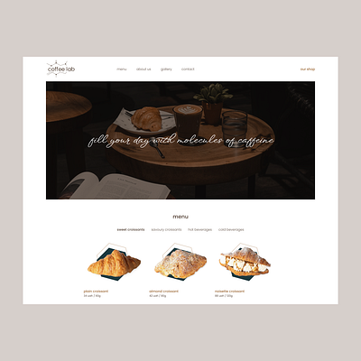 Landing page “Coffee Lab” branding coffe coffeeshop coffelabs croissants design graphic design landing landing page minimalistic ui ui design ux ux design web design