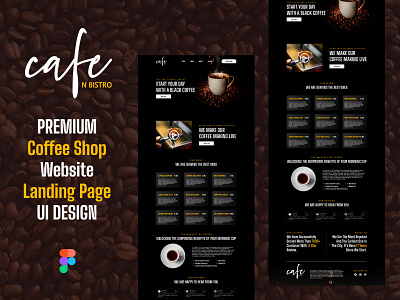 Coffee Shop Website UI Design coffee shop graphic design landing page minimal premium website simple website ui ui design uiux website design
