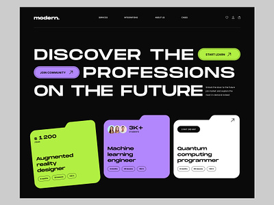 Modern Education Concept: E-Commerce Website design design 2023 e commerce education graphic design homepage design landing page modern shopify ui ux webdesign