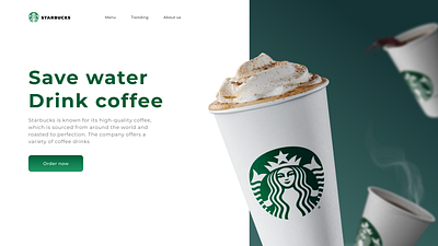 Starbucks Main Screen | Home Page adobe photoshop branding coffee coffee website design figma graphic design illustration landing page main page main screen redesign starbucks ui ux