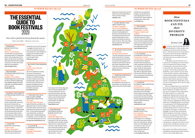 Big Issue - Book Festival Map editorial editorialdesign illustration magazine magazineillustration map mapillustration