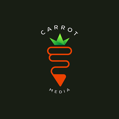 Carrot Media | Modern | Minimalist branding carrot logo creative logo design graphic design illustration logo minimalist minimalist logo modern nature vector