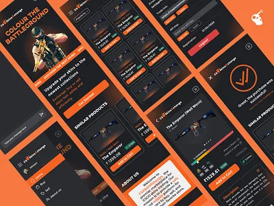 CS2skinsXchange: Revolutionizing CSGO Trading (Phone Version) app branding csgo design gaming gaming community logo mobileapp skin skinstrading trading ui ux webapp