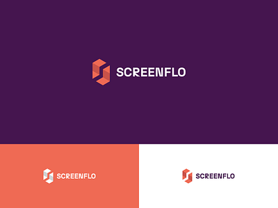 ScreenFlo logo monogram orange purple screen