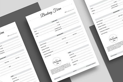 Client Booking Form Template client order from