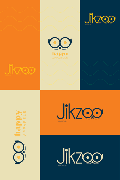 JIKZOO- Kids Wear LOGO app branding design graphic design illustration l logo typography vector