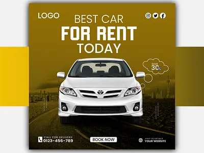 Car sale social media post design ads banner car car social media discount marketing offer post sale social medai web ads