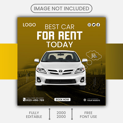 Car sale social media post design ads banner car car social media discount marketing offer post sale social medai web ads