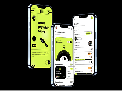 Bill Splitting App app design typography ui ux