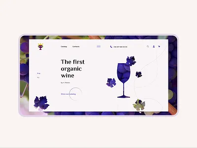 Online store Home page animation e commerce ecommerce elegance landing modern motion online store product page trend uiux winery