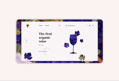Online store Home page animation e commerce ecommerce elegance landing modern motion online store product page trend uiux winery