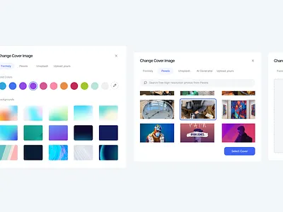 Multi-level modals ai builder clean flat minimal modal onboarding responsive settings ui ux web