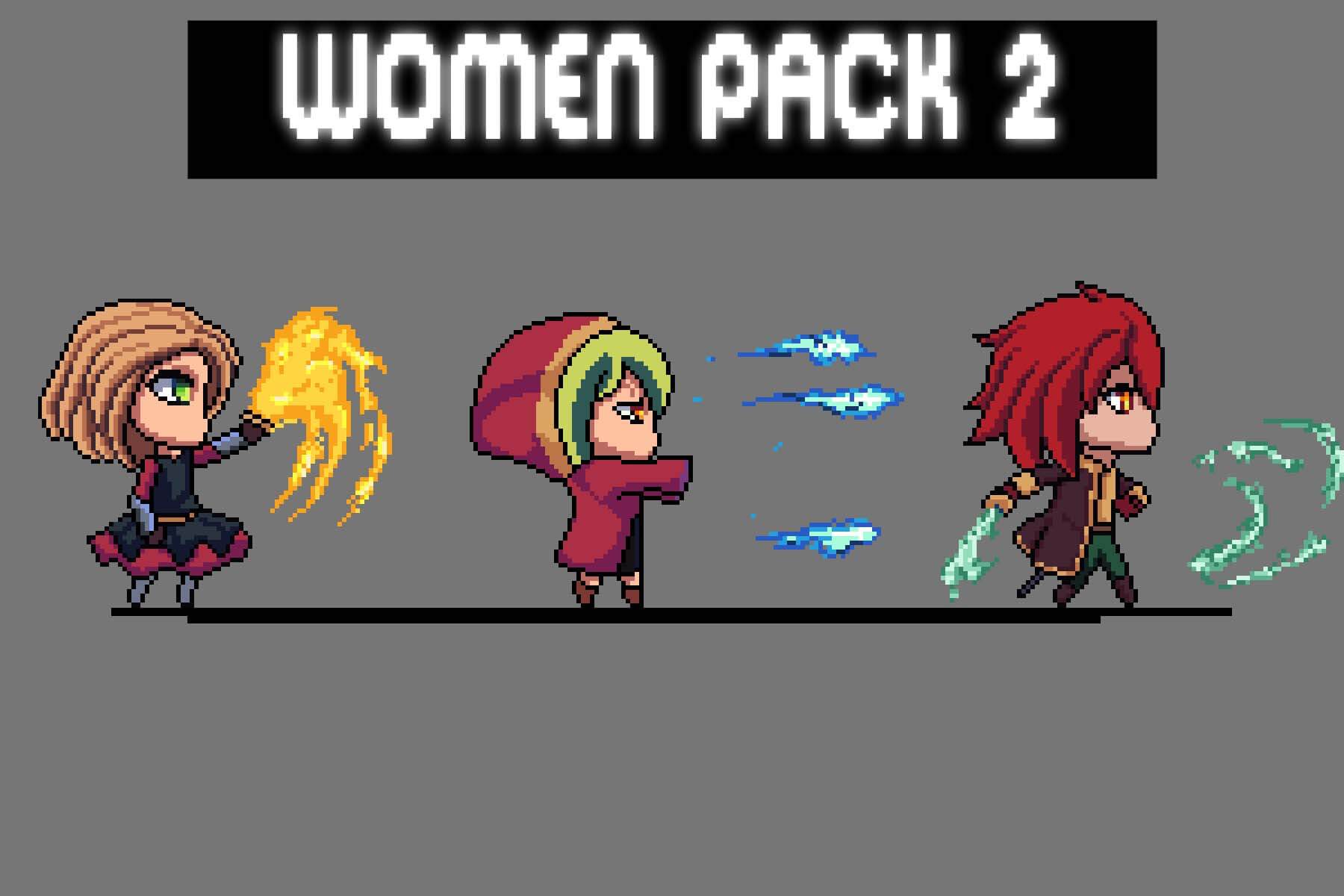 Fantasy Chibi Female Sprite Sheets Pixel Art By 2D Game Assets On Dribbble