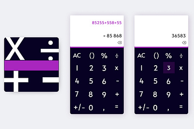 Daily UI UX Icon Calculator adobe calculator clear dailyui design figma illustration logo modern new simple ui ux vector