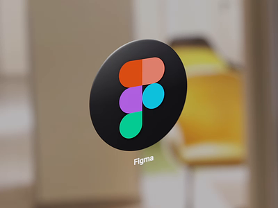 Figma Apple Vision Icon 3d animation apple ar blender computing design figma icon reality spatial ui virtuual volumetric vr xr