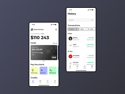 Mobile bank app app banking design fintech ios ui ux