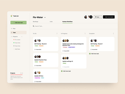 Task Kanban UI Design dashboard design dashboard ui design kanban ui product design ui ui ux ui design uidesign uiux user experience userinterface ux design