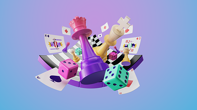 Apple HQ - App Store 3d apple board bright character chess color colour design fun game games illustration king queen render smooth u