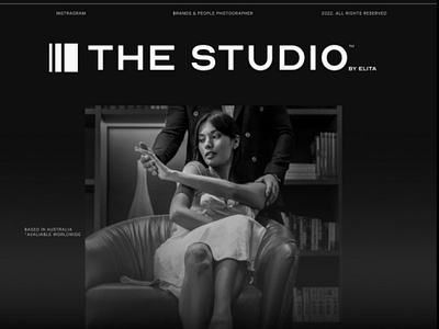 The Studio UI/UX Design black and white brand identity branding design digital branding graphic design logo luxury luxury branding luxury design ui ux web web development