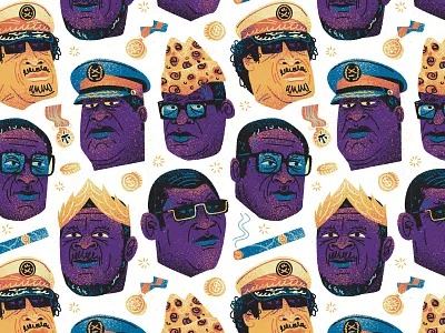 Infamous adobe blue cigar glasses hats history illustration illustrator infamous money muti pattern patterns design photoshop portrait portraitillustration purple vector yellow