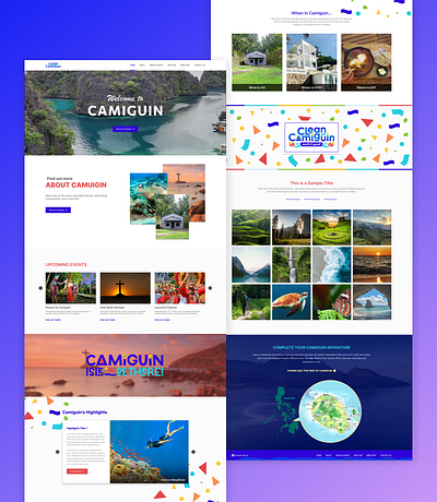 Camiguin Home Page clean ui design figma graphic design landing page ui ui ux uxui design web design web interface design