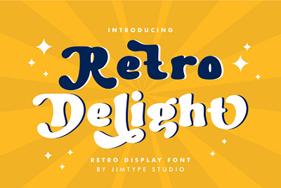 FREE FONT - Retro Delight free font free font commercial groovy retro vintage