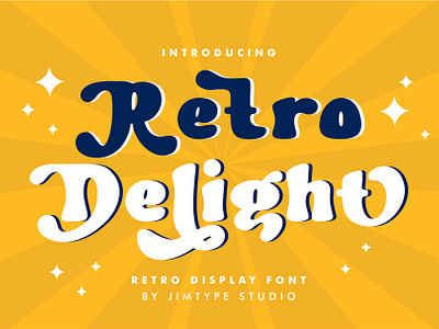 FREE FONT - Retro Delight free font free font commercial groovy retro vintage