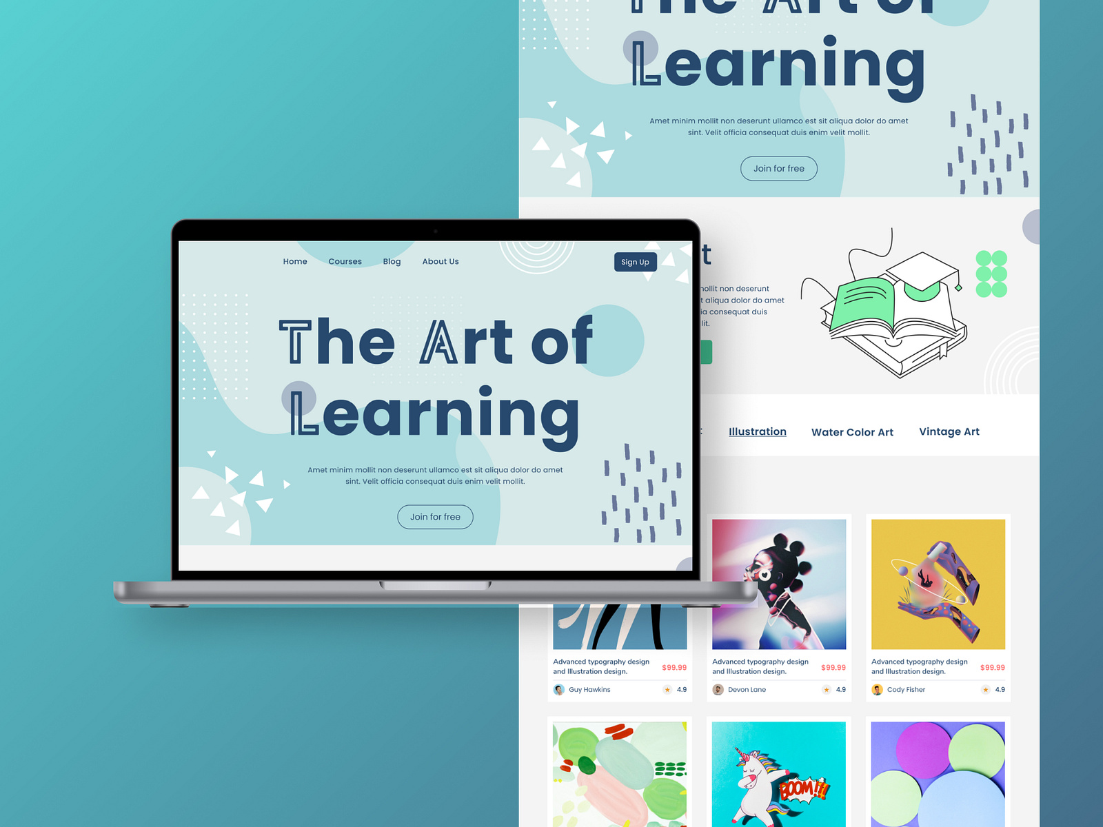 Online Learning Website Design by Huraira Yaqoob on Dribbble