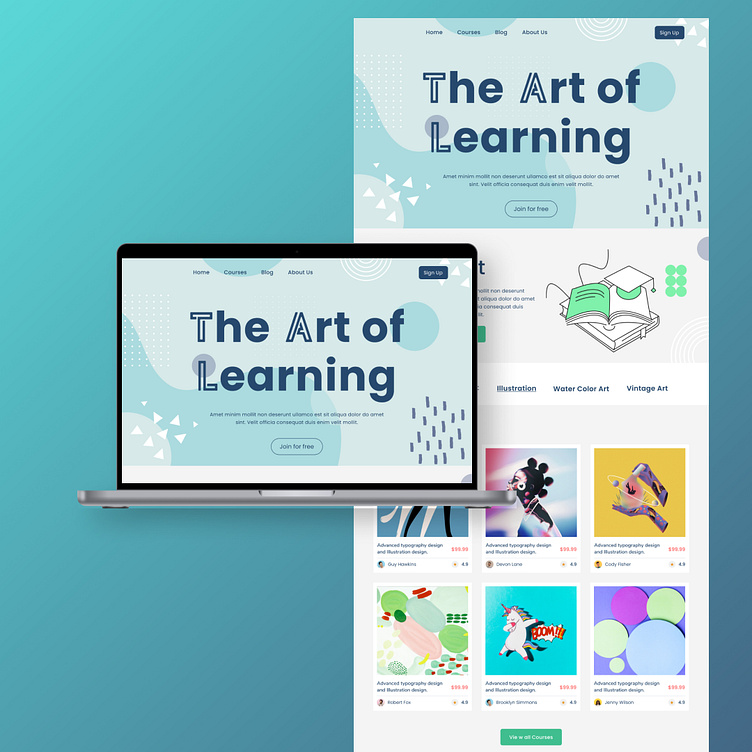 Online Learning Website Design by Huraira Yaqoob on Dribbble