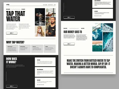 Charity - homepage - cont. 2 branding charity graphic design home home page homepage landing page restaurant ui ux water web web design webdesign website website design