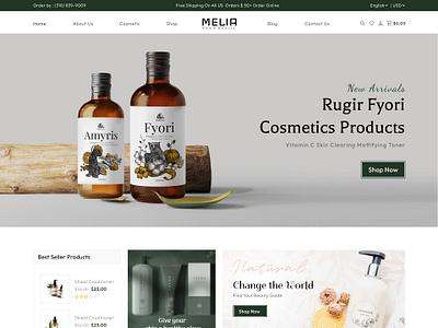 Cosmetics Theme banner branding cosmetics graphic design illustration left penal logo ui