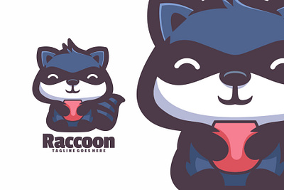 Raccoon animal branding cute mascot design graphic design illustration logo vector